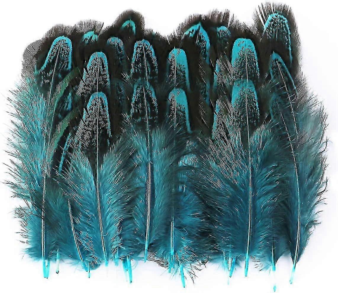 100pcs 2-3 Polegadas Pavão Azul Faisão Penas a Granel para Artesanato Roupas e Decorações de Chapéu