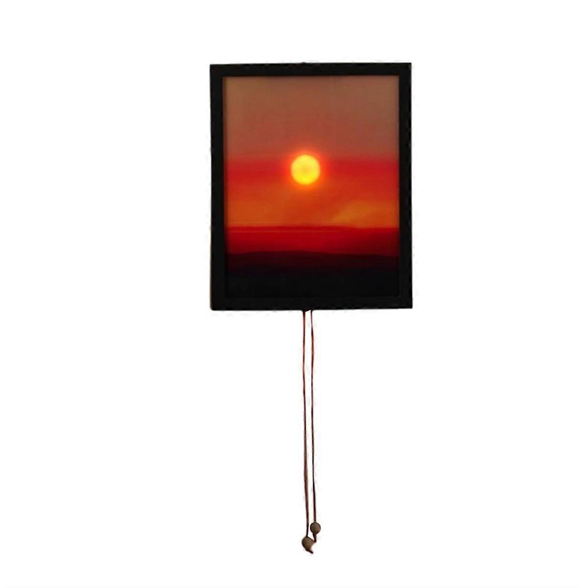 Sunset Hand Pulled Night Light Movable Light Simulates Sunrise and Sunsets Ambient Lighting, Modern 