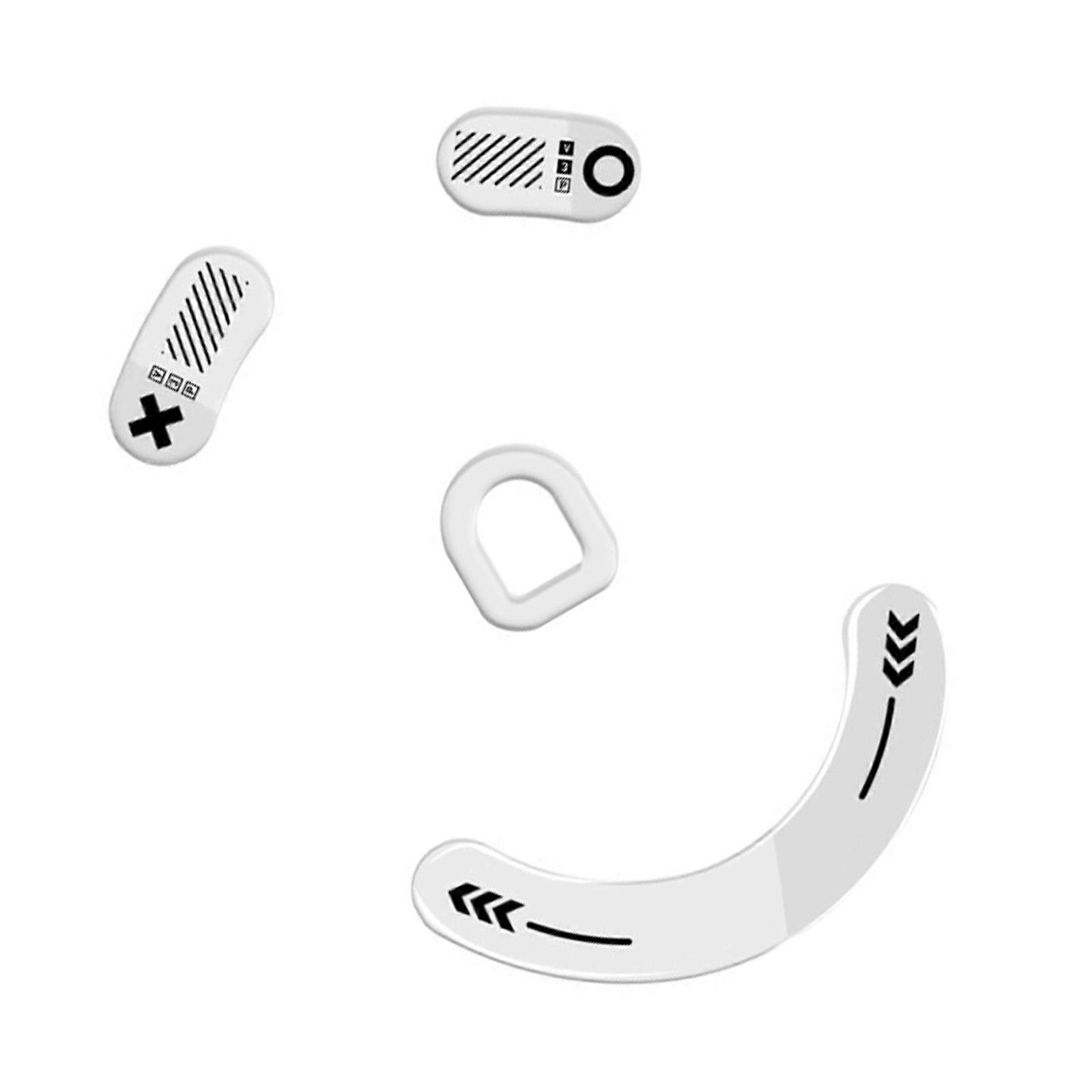 Glass Mouse Skates Gaming Mouse Feet Mouse Sticker For DeathAdder Mouse Smooth Control Easy Application  White