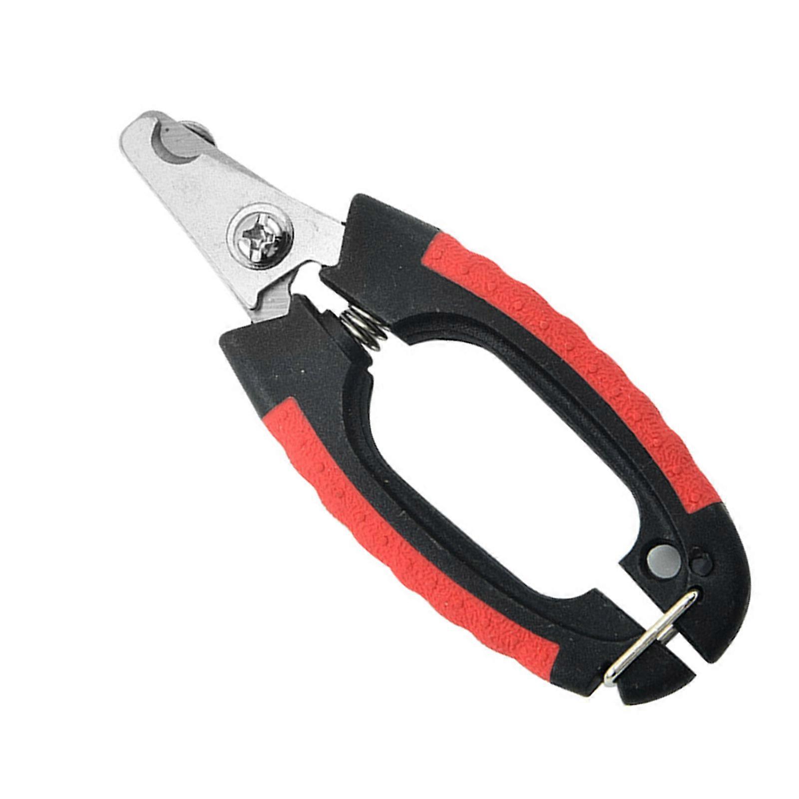 آلة قطع الأظافر للحيوانات الأليفة مع أداة العناية الشخصية بمخالب ذات طرف دائري مع مقبض مضاد للانزلاق أدوات تشذيب الأظافر لوازم الأليفة هدايا حمراء