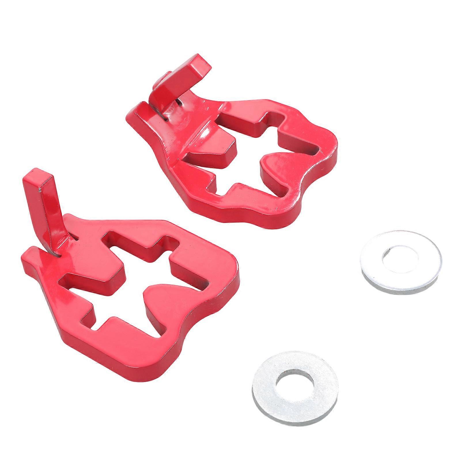 צירי הרכבה של T פוסט סט 2 חתיכות סיכת שער פלדה לגדר גן שער חקלאי ללא כלי נדרש התקנה אדום