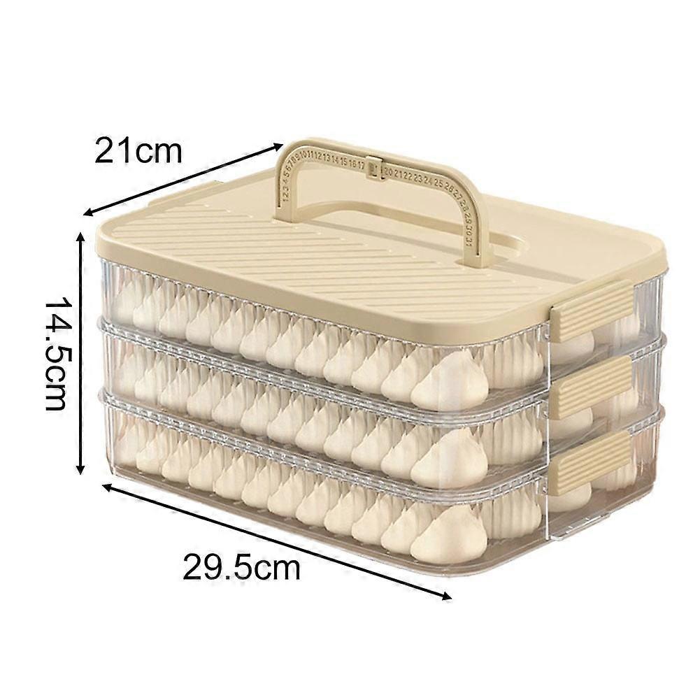 Mosiee Multi-Layer Dumpling Storage Box Fresh-Keeping Large Capacity Dumpling Box