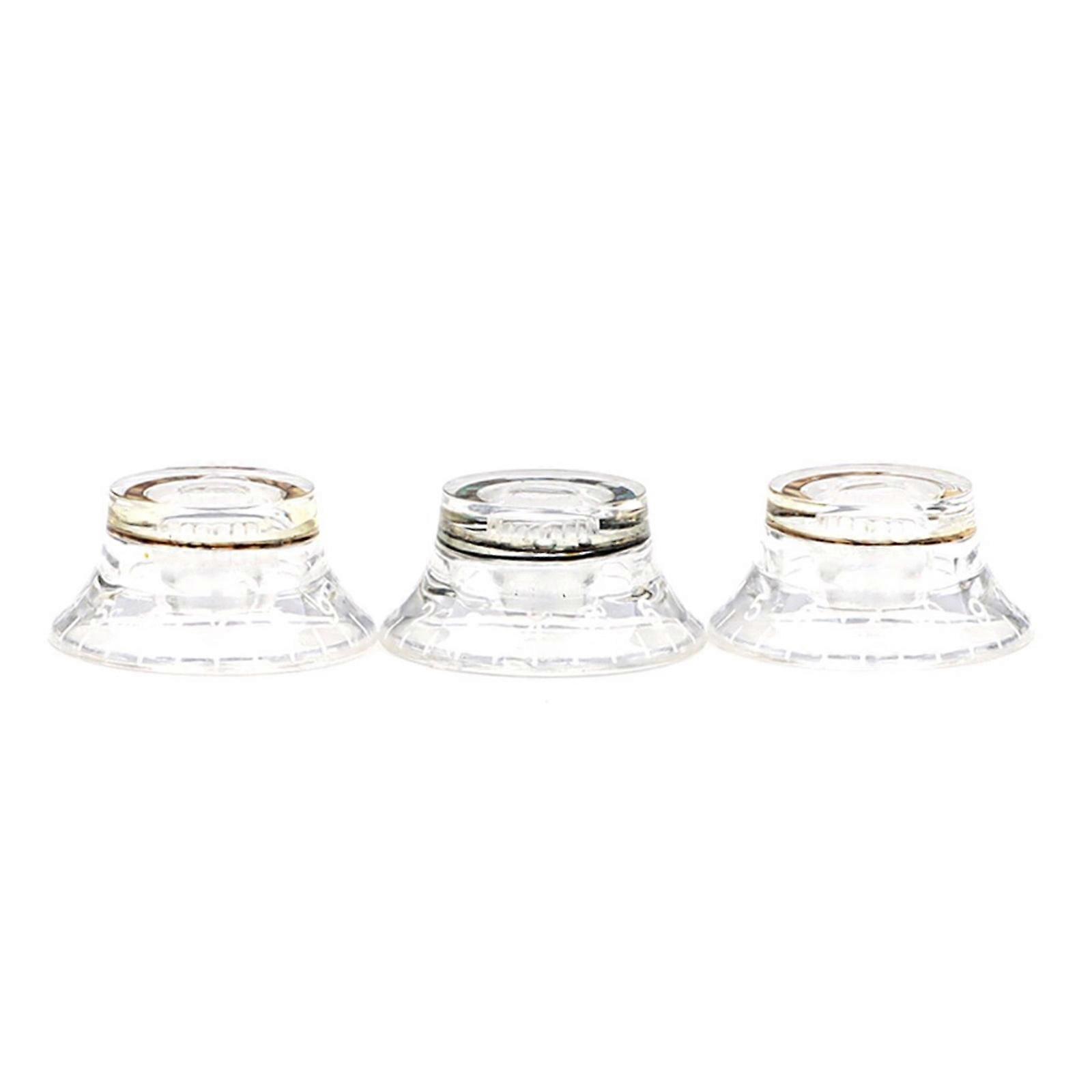 3pcs Acrylic Volumes Tone Control Knobs Electric Guitar  Knobs Clear Bells Knobs Instrument Accessory Easy to Use Multicolor