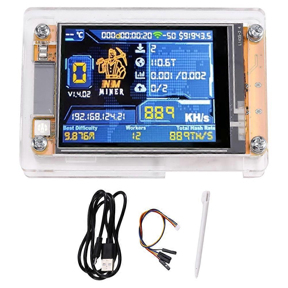 880KH/S NMMiner NerdMiner Upgraded Harshrate 2.4 Inch Smart Display Bitcoin Crypto Solo Lottery Miner NerdMiner