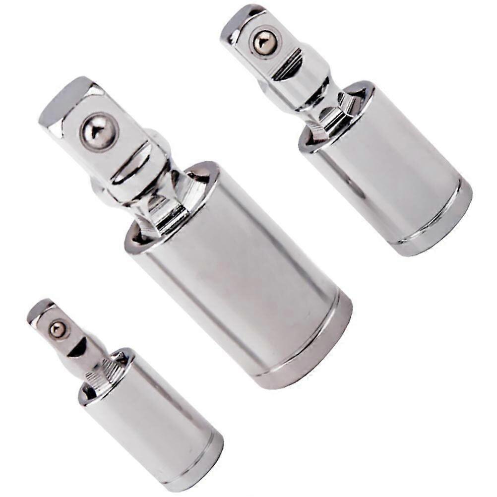 3pcs Universal Joint Sockets Swivel Extension Drive Joints Socket Adapter Sets