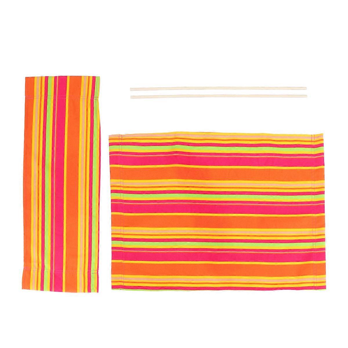 Outdoor Chair Replacement Canvas Cloth Accessory for Camping 3Pcs Set