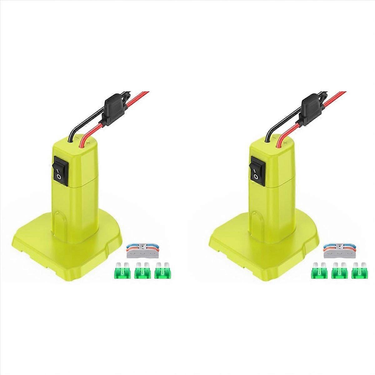 2X Adapter for 18V Battery Wheels Battery Conversion Kit with Switch, 12AWG Wire