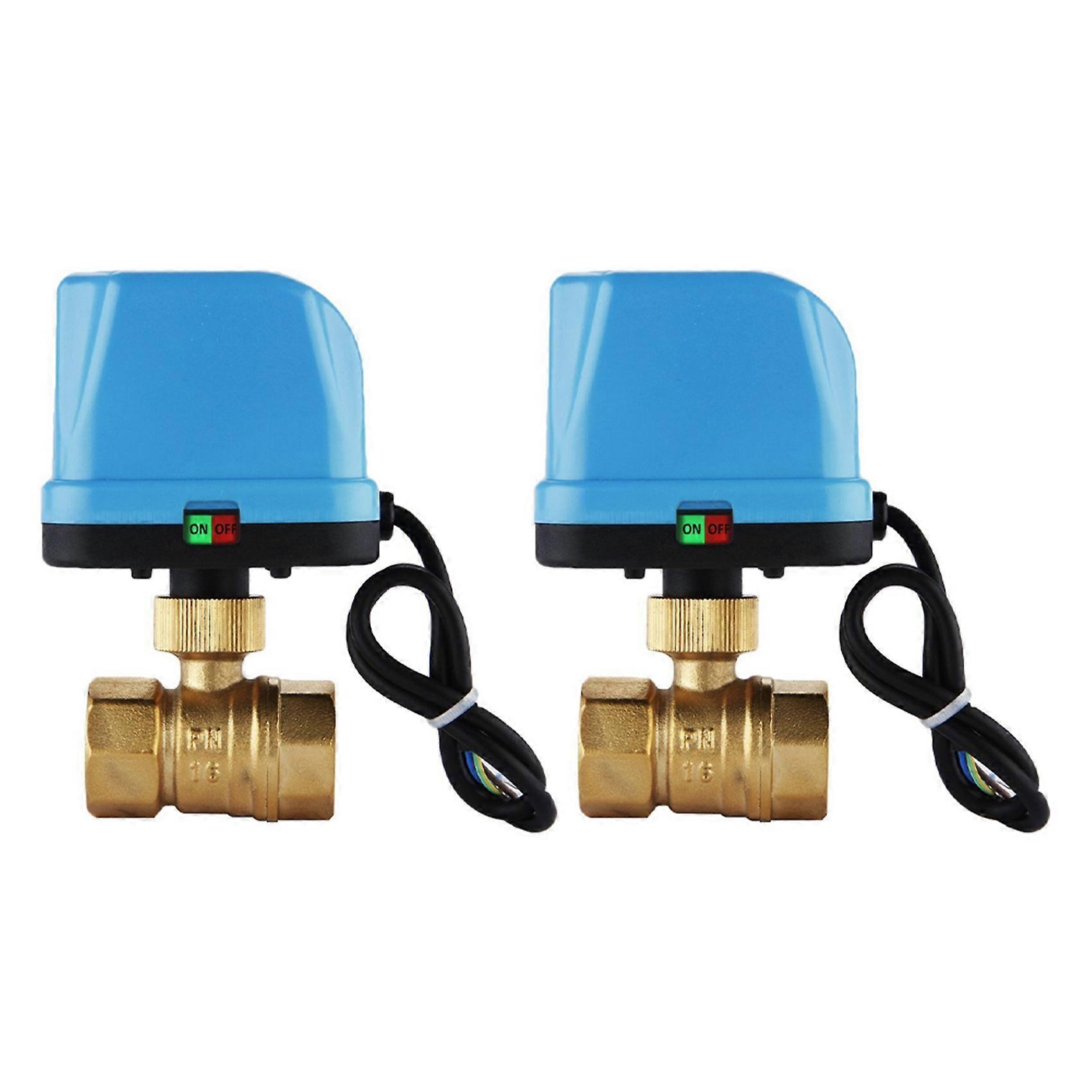 2X 2-Way Zone Valve Two-Way Valve Motor Ball Valve Electric Electric Valve Reversing Ball Valve 220V