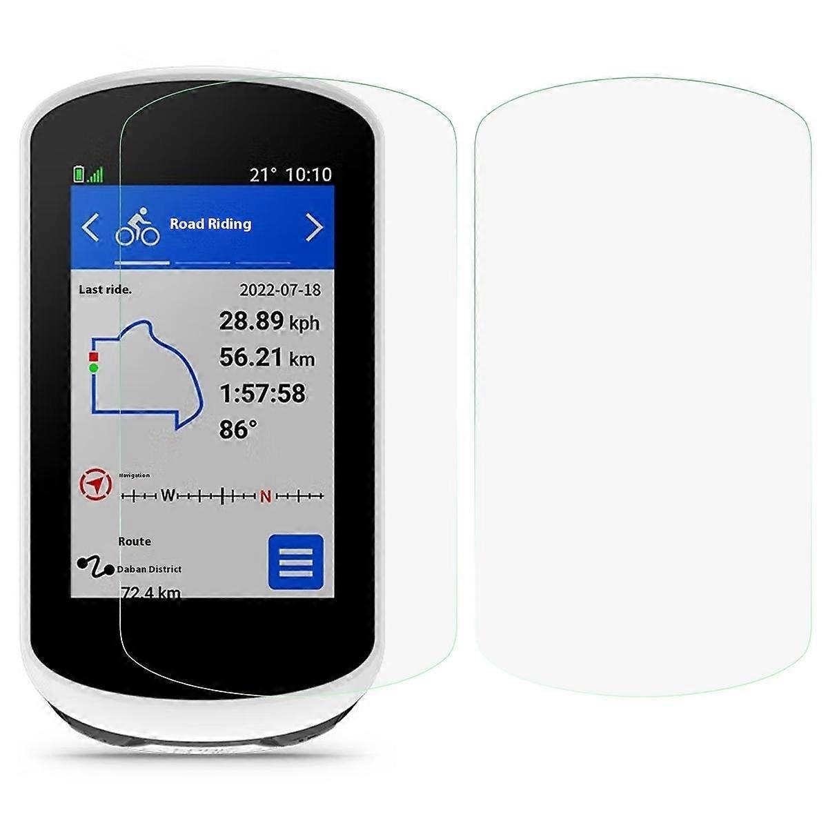 2Pcs/Set Tempered Glass Screen Protector for GARMIN Edge Explore 2, 2.5D Arc Edge High-Definition Te