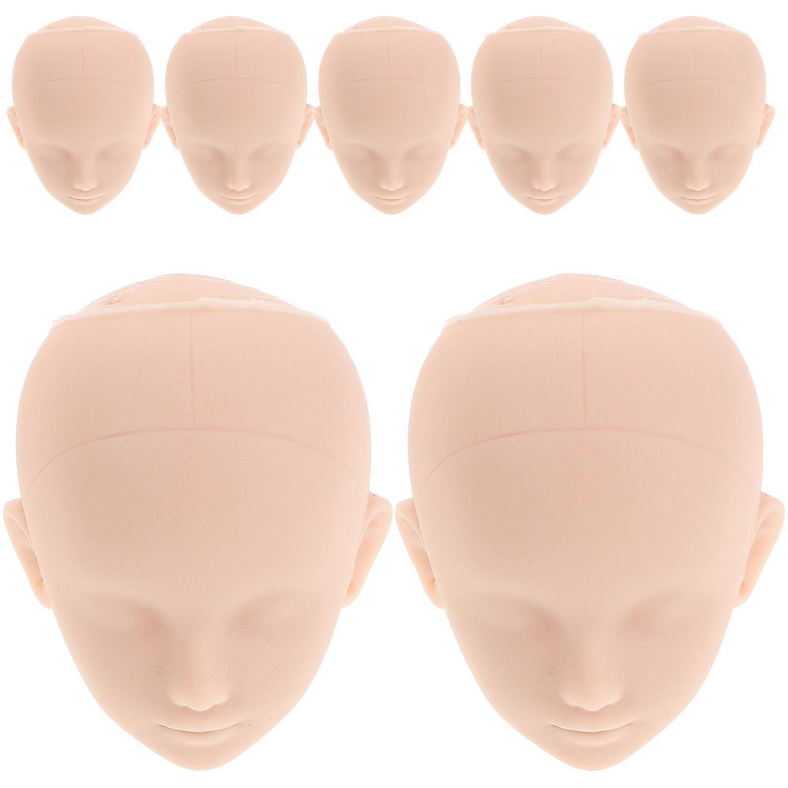 10Pcs Plastic Doll Heads for Makeup Practice in Cosmetology Training