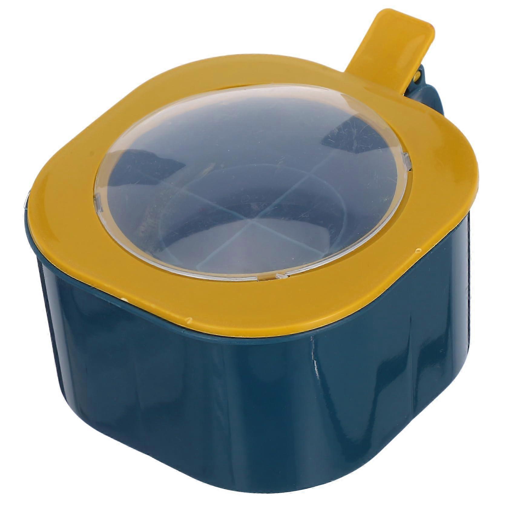 Spice Storage Container with Lids and Handles, FourCompartment Seasoning Box with Spoons