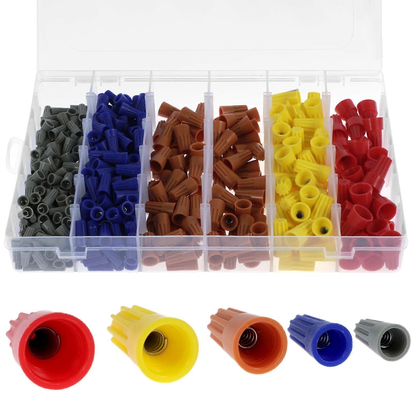 JTWEEN 460 Pcs Electrical Wire Connectors with Spring, Insulating Twist Caps for Quick Connection, Portable Wire Connector Assortment Kit
