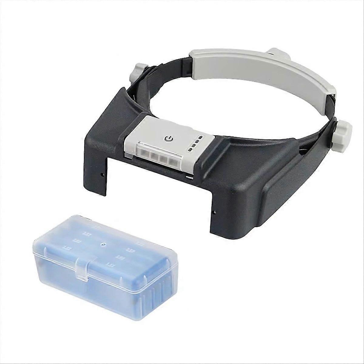 Head-Mount Magnifier Glasses with 4 LED Light