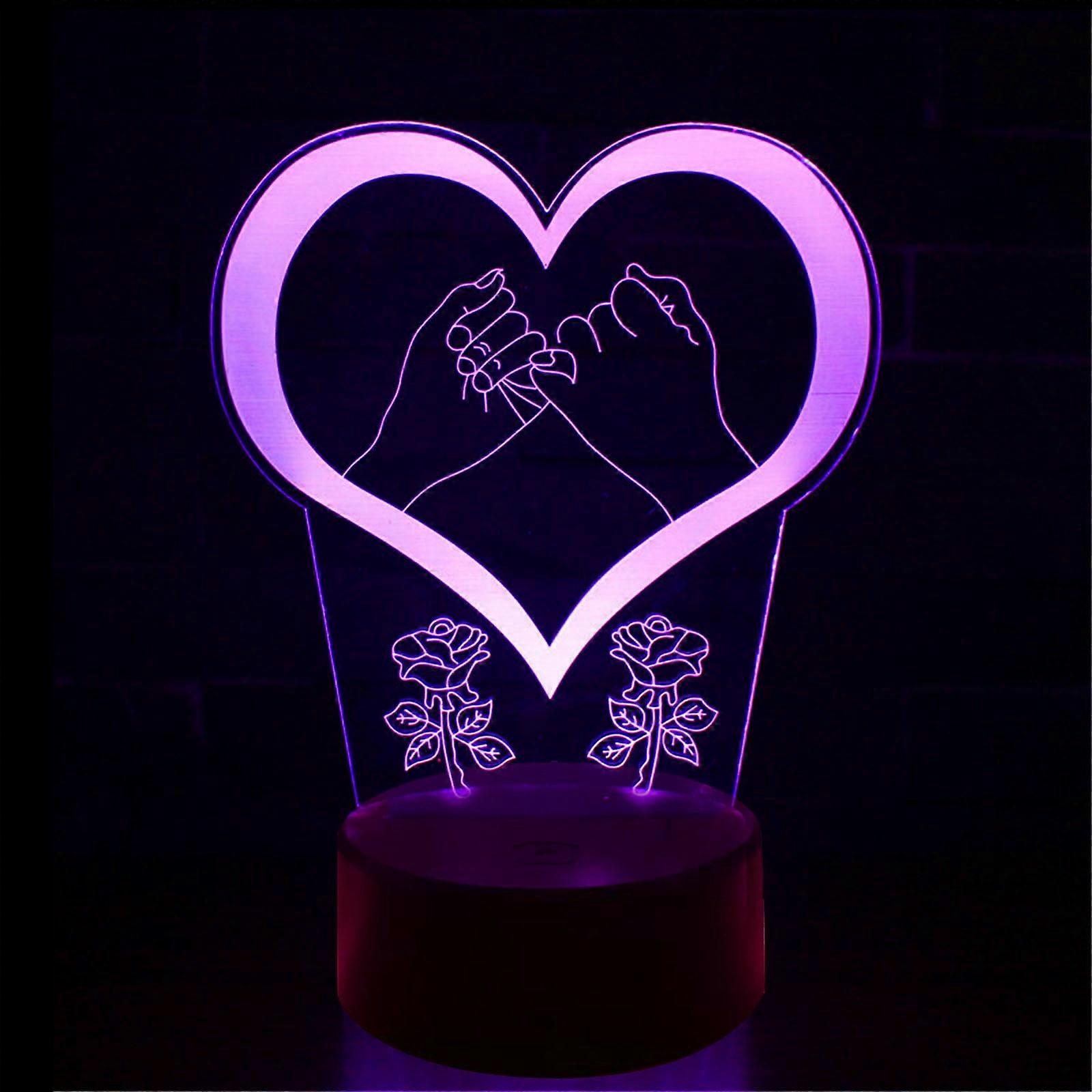 LOOPSUN Valentines Day Savings Clearance 2024! Valentine's day visual small table lamp