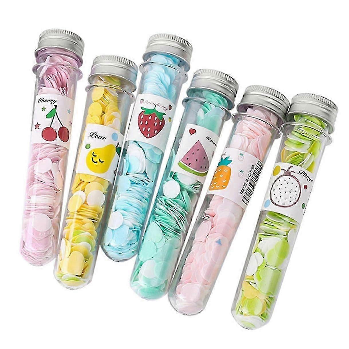Portable Soap Paper Sheets 6PCS for Travel Hand Washing Disposable Soap Flakes with Fruit Patterns