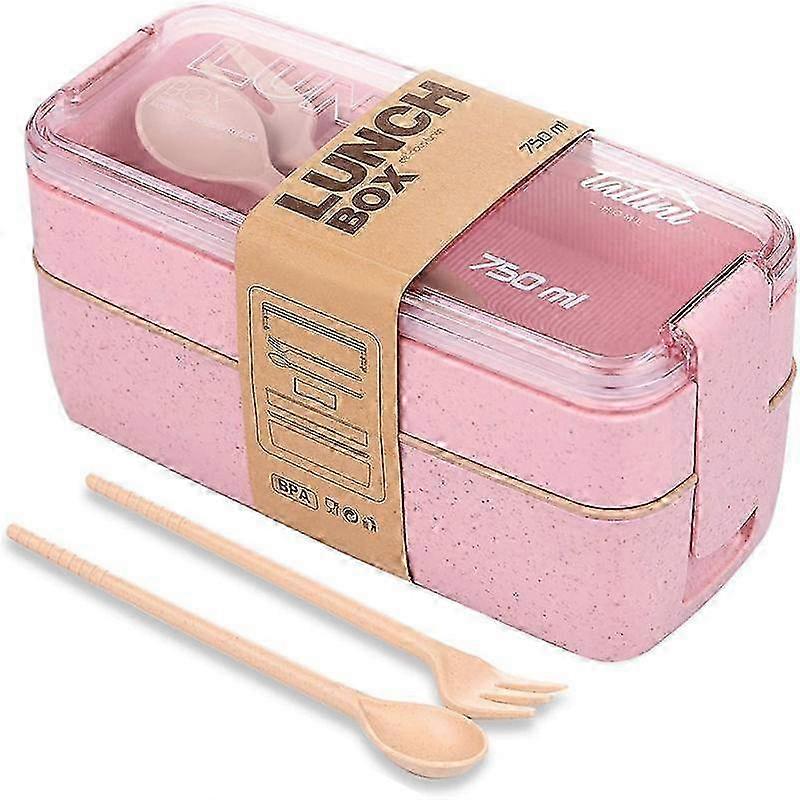 Cute Bento Box for Children's Lunch, Leakproof Container Set with Chopsticks, Dishwasher Safe