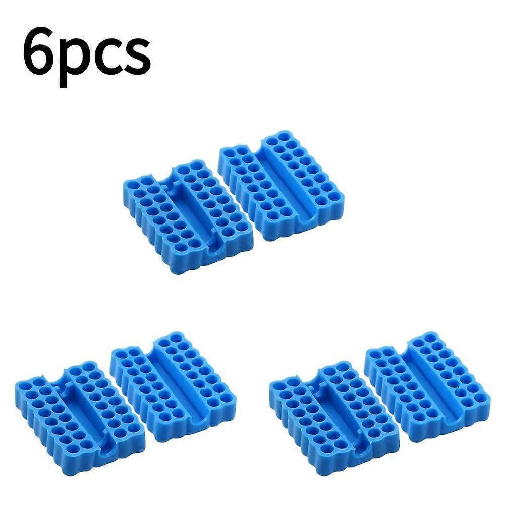 2/4/6/8/10 Piece 32 Holes Hex Shank Screwdriver Bits Holder Compact Size Portable Bits Rack Soft Silicone Storage Tray Organizer
