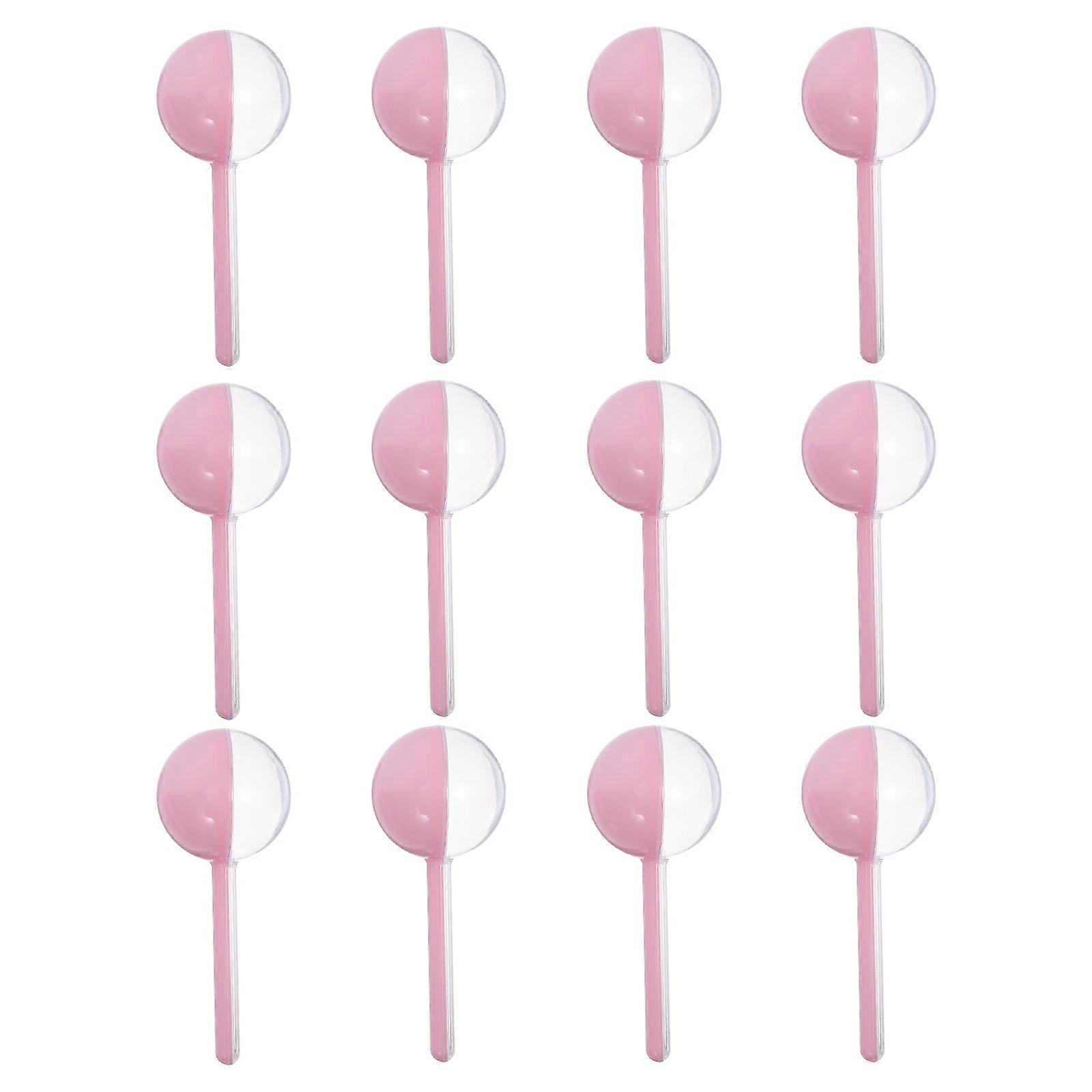 Portable Candy Container Plastic Round Box for 12Pcs Lollipop Storage