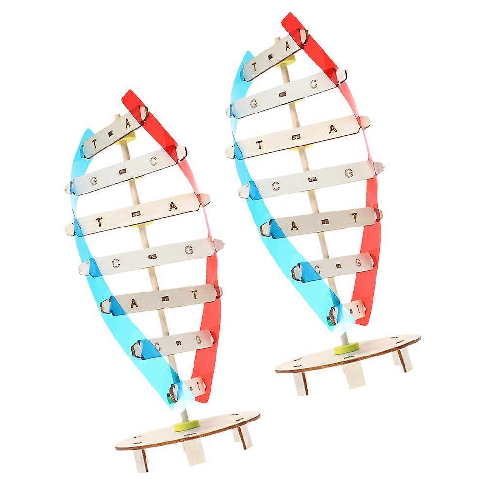 Durable DIY DNA Double Helix Model Kit for Classroom Teaching Engaging Assorted Colors 2pcs