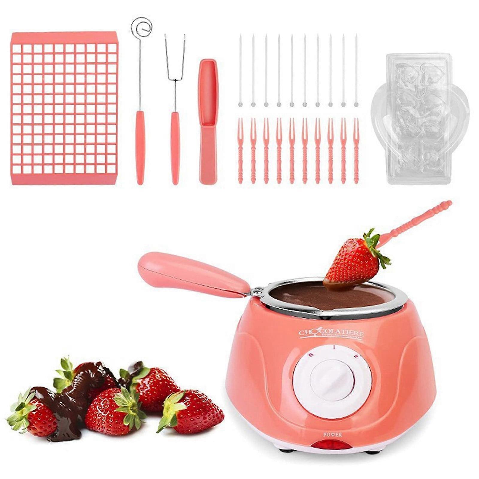 Chocolate Melting Pot Machine, Compatible with Milk Chocolate, Cheese, Butter, Candy - Fondue Warmer & Tempering Pot