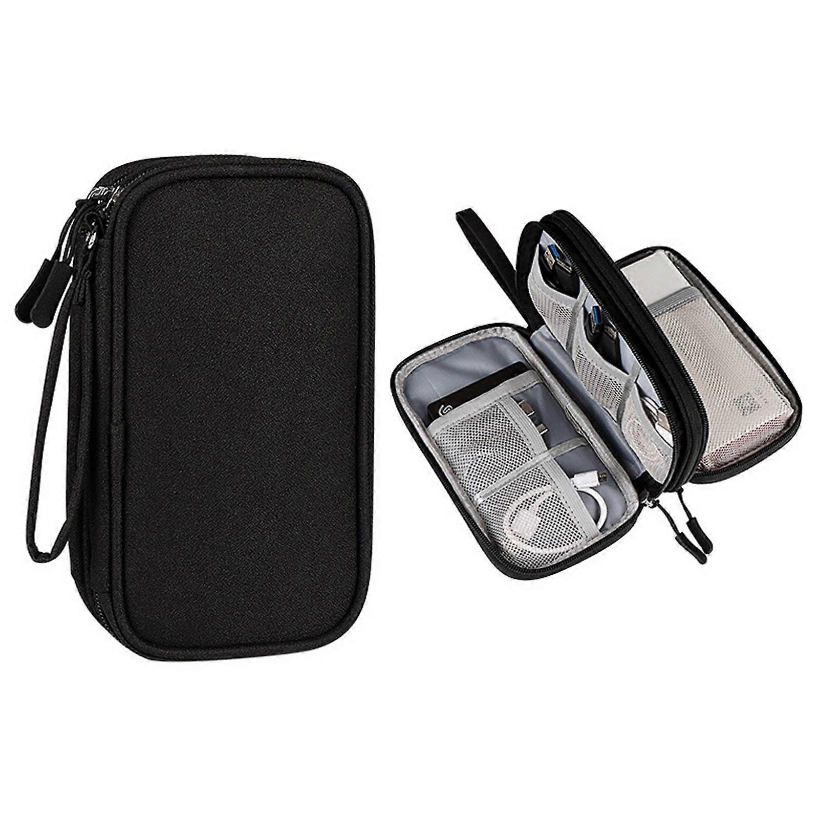 Viflosae Power Hard Disk Protective Sleeve, Compatible with U Disk, Headset, Data Cable - Multi-layer Storage Bag for Digital Accessories