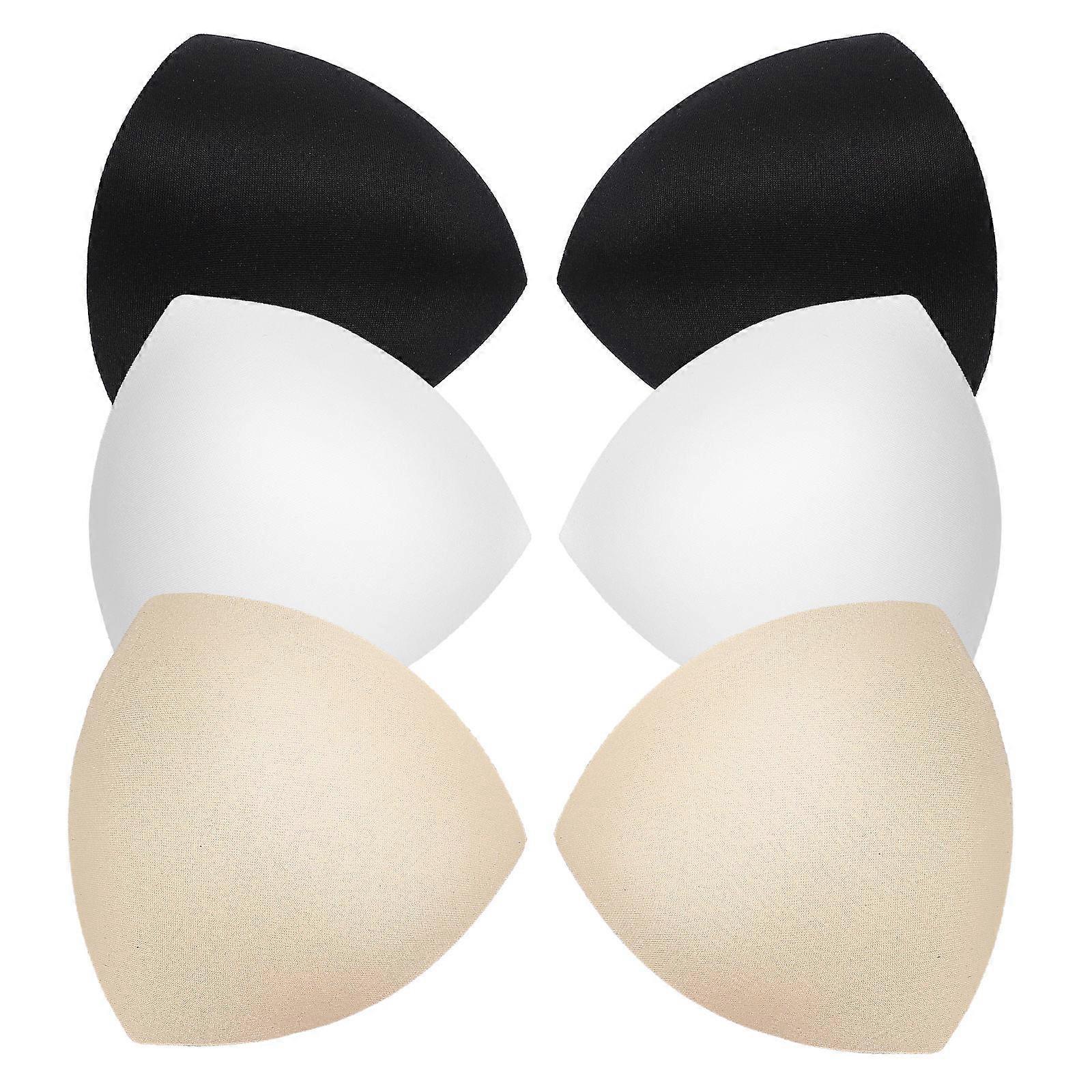 Removable Bra Pads Inserts for Bra Use 6Pairs Breathable Sponge Cups