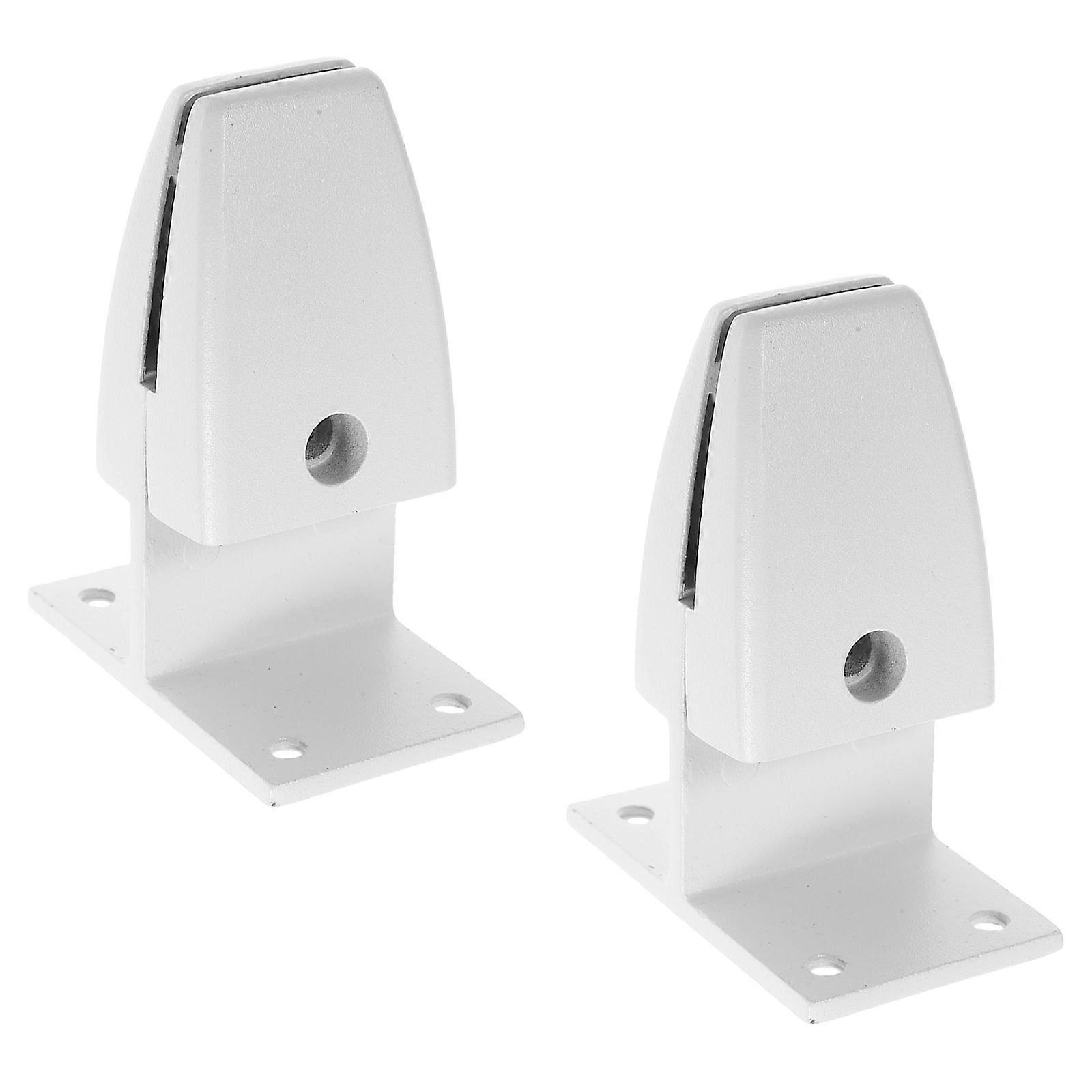 Office Desk Partition Clamp White Aluminum Alloy for Workspace Divider 2Pcs