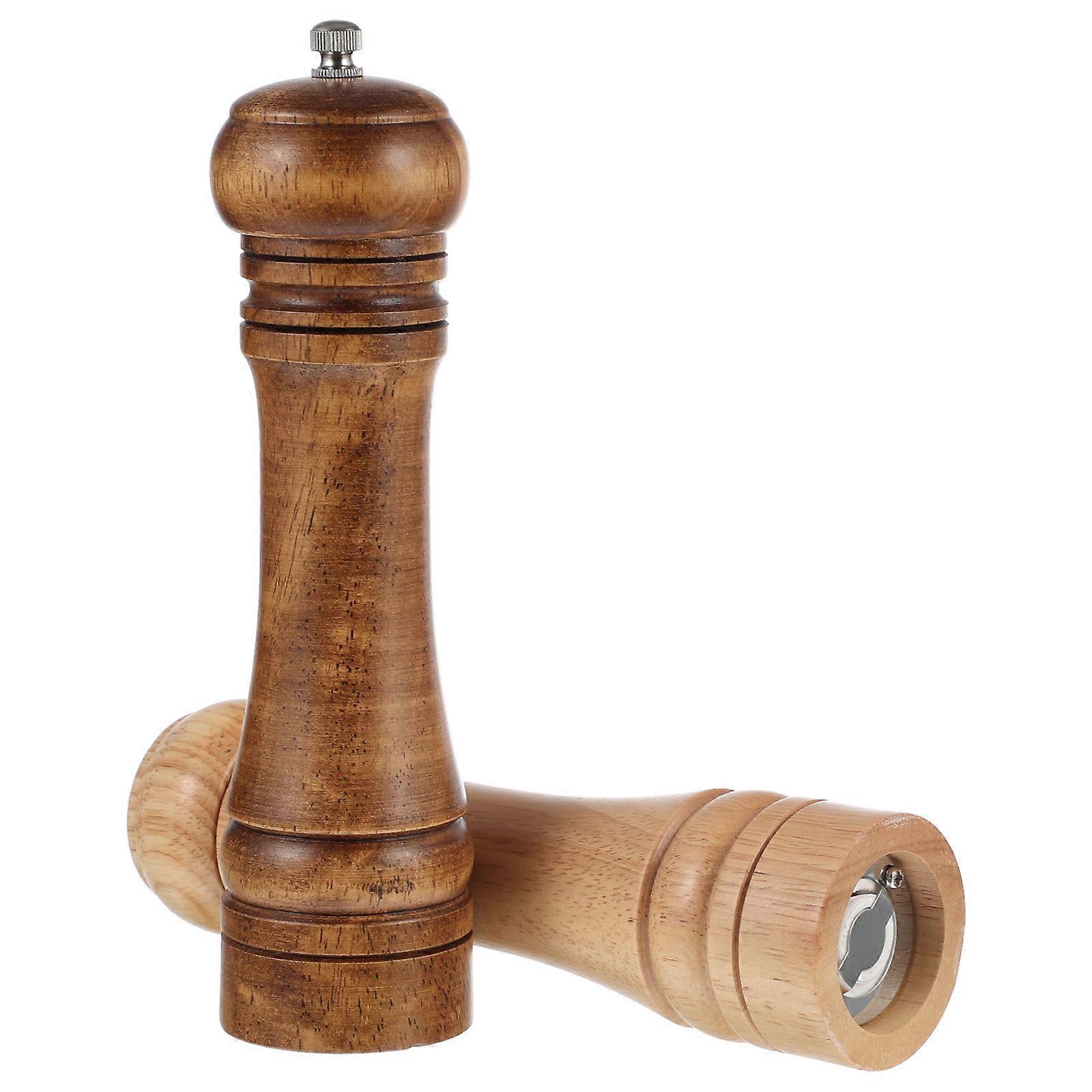 4Pcs Wooden Pepper Grinders for Pepper Grinding in Assorted Color