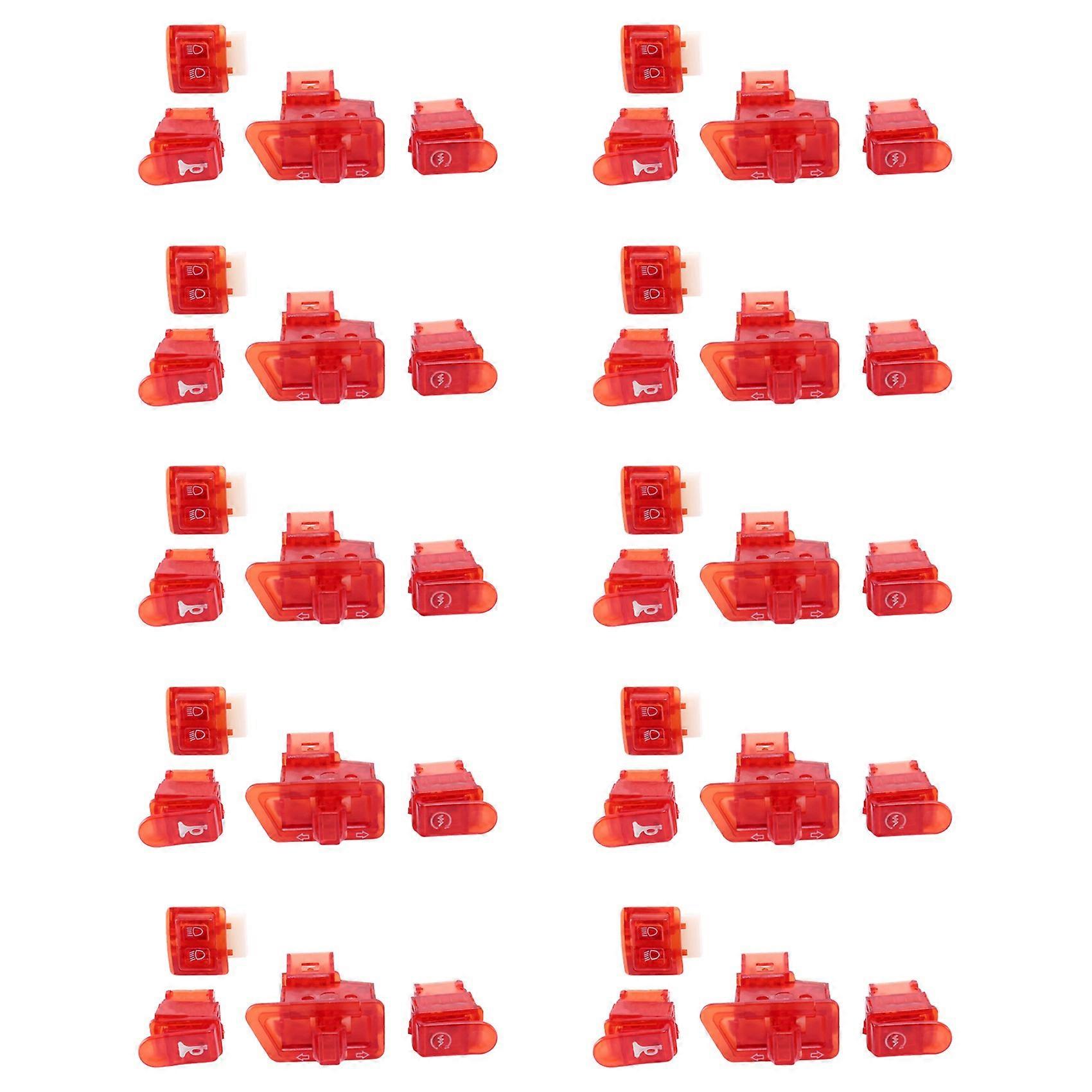 40X Motorcycle Horn Switch Button Turn Signal Switch Button Start Button for Honda DIO ZX AF27 AF28 AF34 AF35 Red