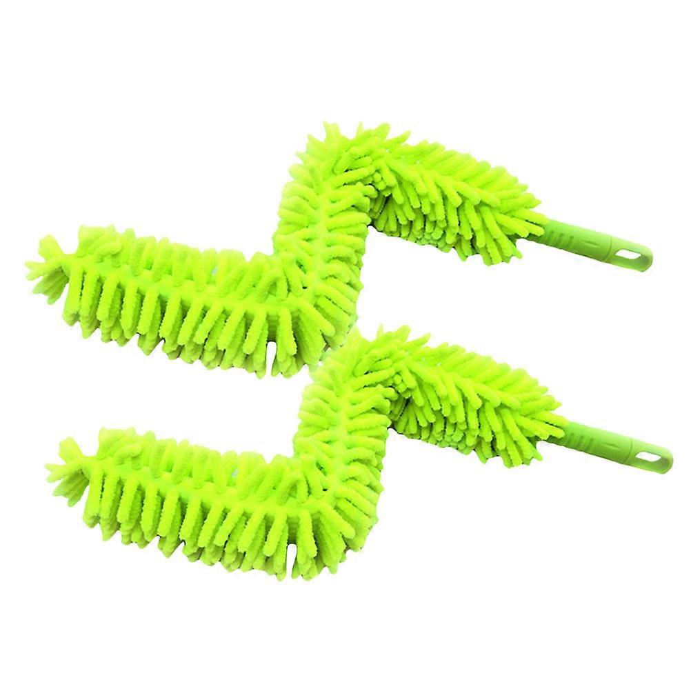 Duster Chenille Microfiber Duster for Cleaning Use 2Pcs Light Green Bendable Head