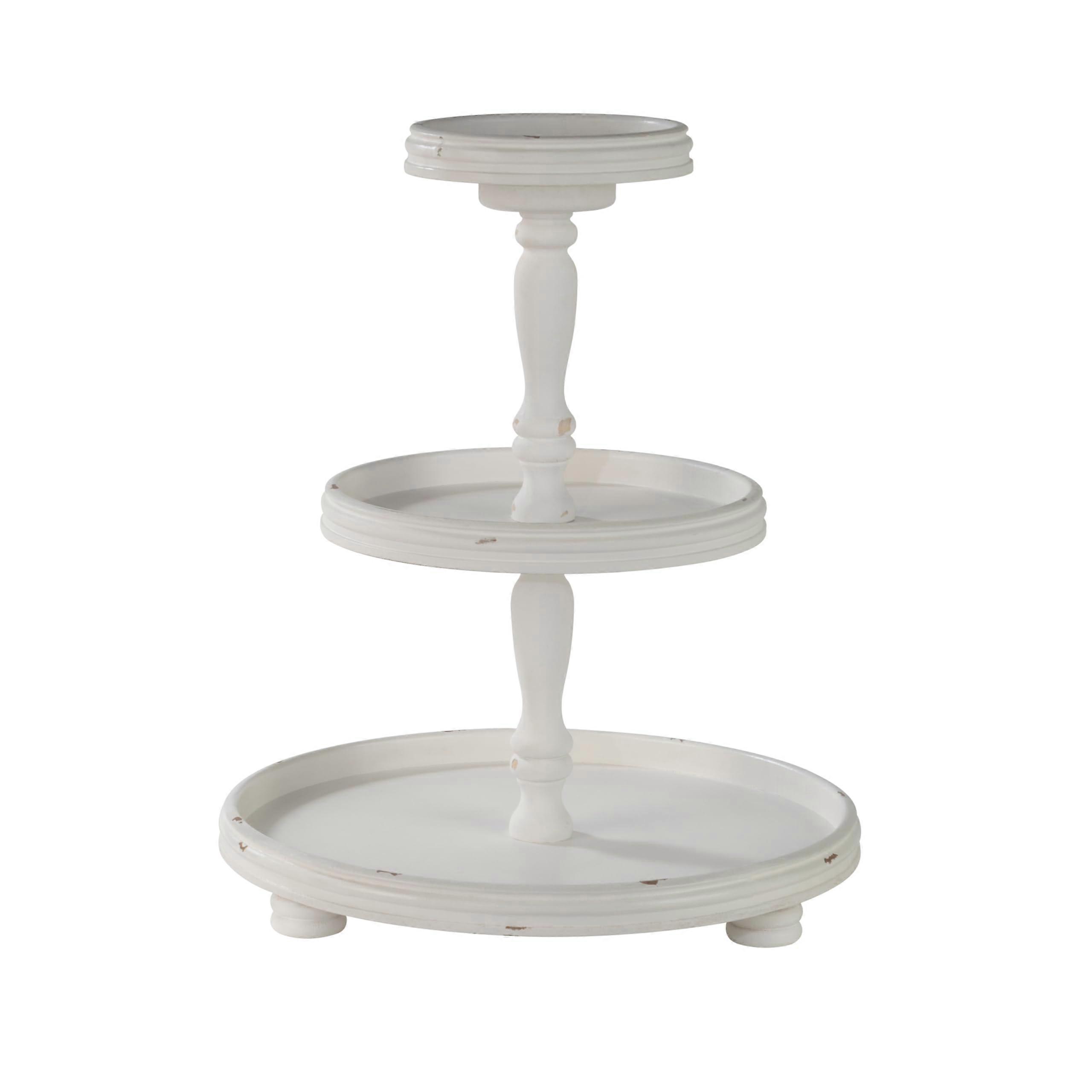 Rustic Wooden 3 Tier Serving Tray Stand for Cupcakes Desserts Display Farmhouse Style 22.25 Inch