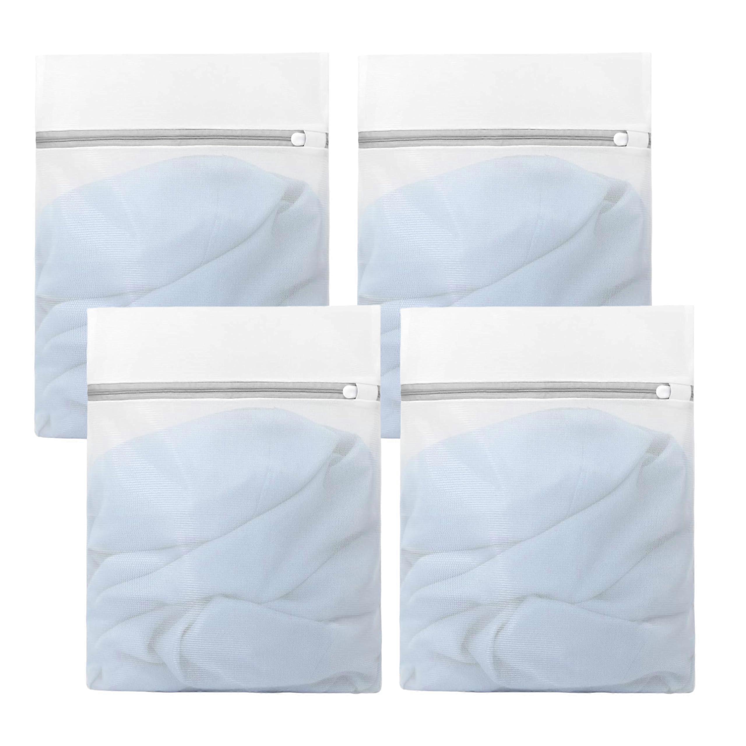 Mesh Laundry Bags for Delicates Set of 4 Heavy Duty Zipper Closure Breathable Mesh 16x20in