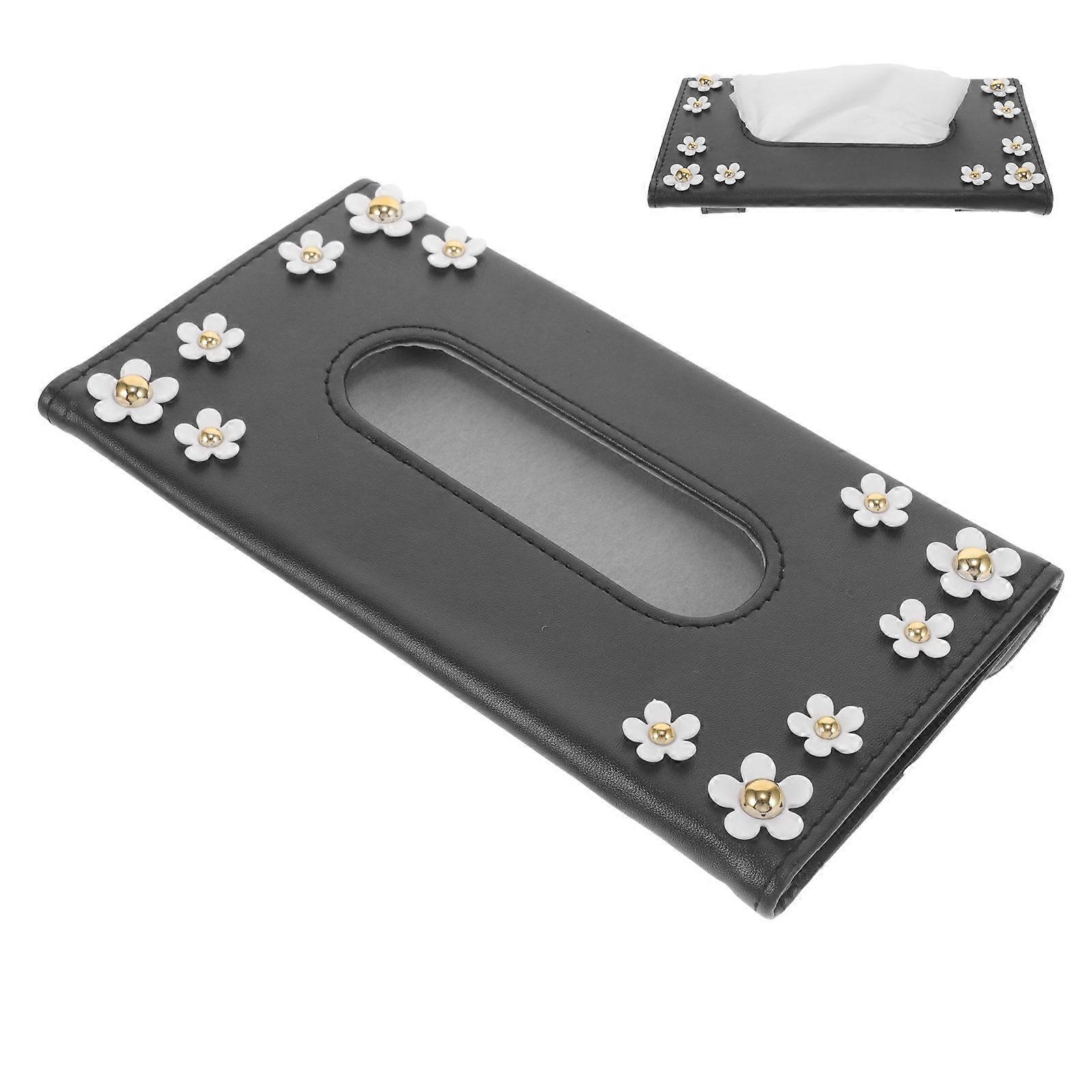 2Pcs Rectangular Tissue Holder Car Sun Visor Accessory Lightweight Design For Easy Tissue Access