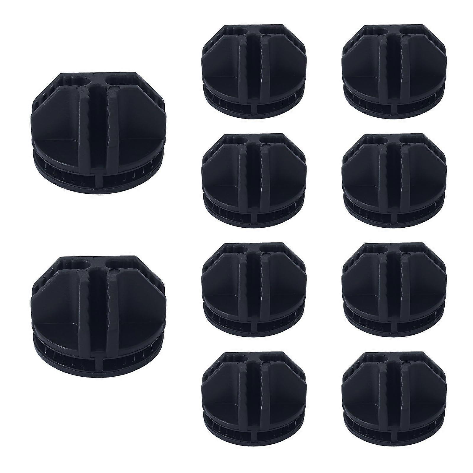 10Pcs Wire Cube Connectors Black Plastic Storage Grid Clips with Secure AntiSlip Slots