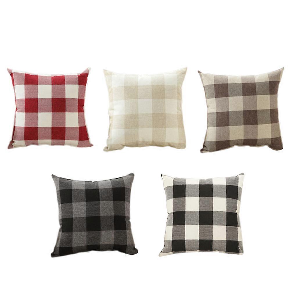 Pillow Cases Plaids Throw for Decorative Cushion 1 Piece Multi Color