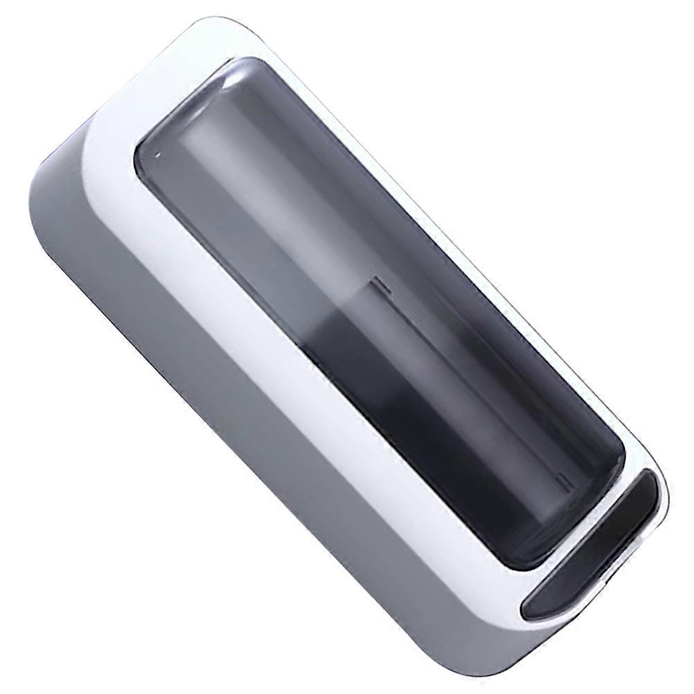 Wall Utensil Box Organizes Kitchen Utensils With Grey Rotatable Draining Design 1Set