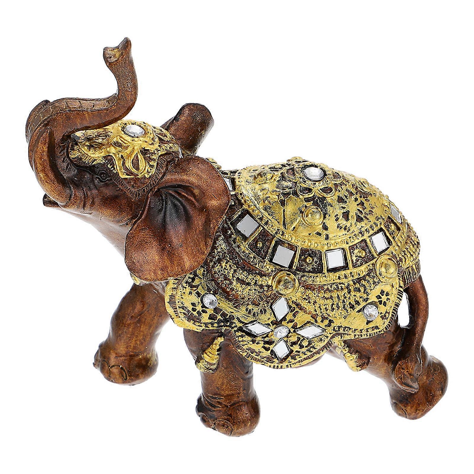Feng Shui Elephant Statue Artistic Elephant Sculpture for Decor Single