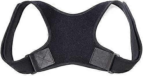 Posture Corrector for Women and Men, Adjustable Back Support Brace for Spine Alignment, Black
