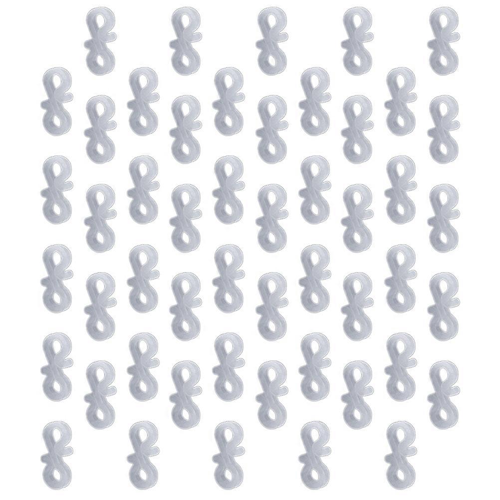 100Pcs White Plastic S Clip Gutter Hooks for Securing Outdoor Lights
