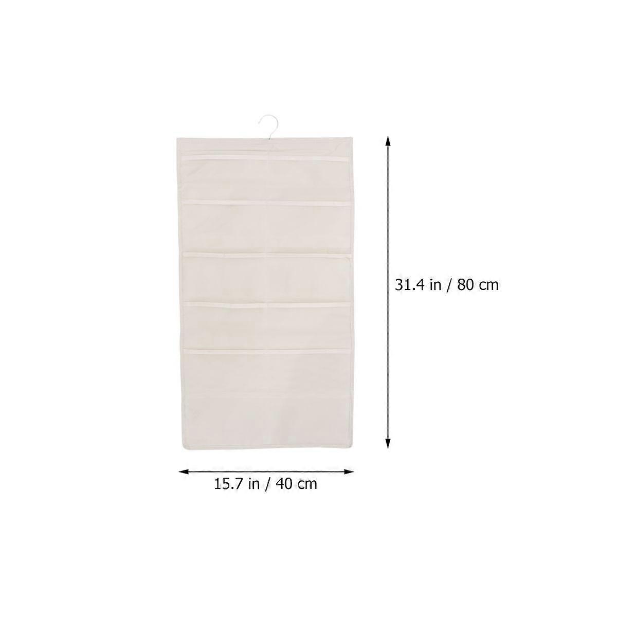 Wall Sock Bag 3Pcs Beige Double Side Storage For Door Hanger Clothes Organization Practical Solution