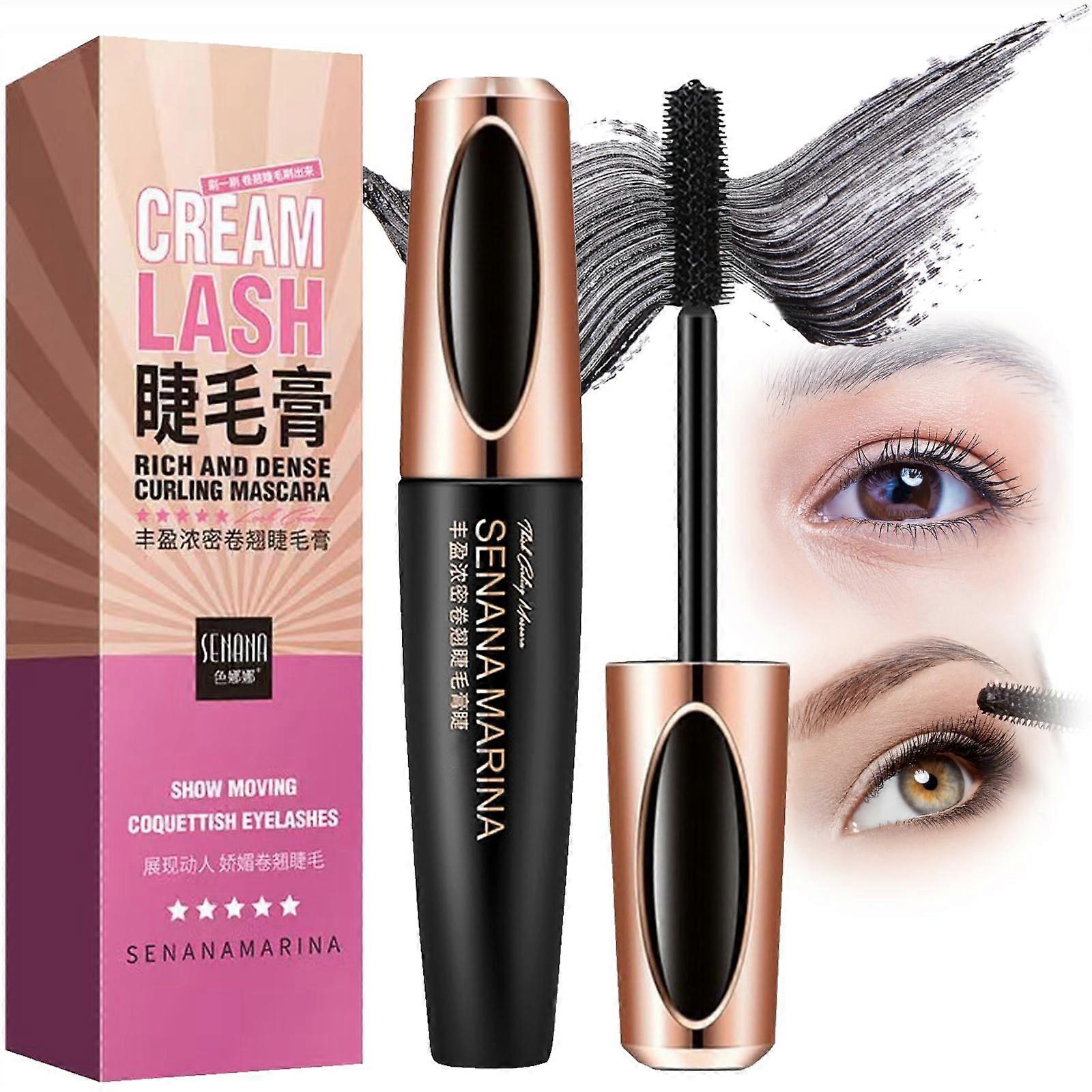 Waterproof Lengthening Mascara with Volumizing Curl Effect and Precision Brush for Longwear