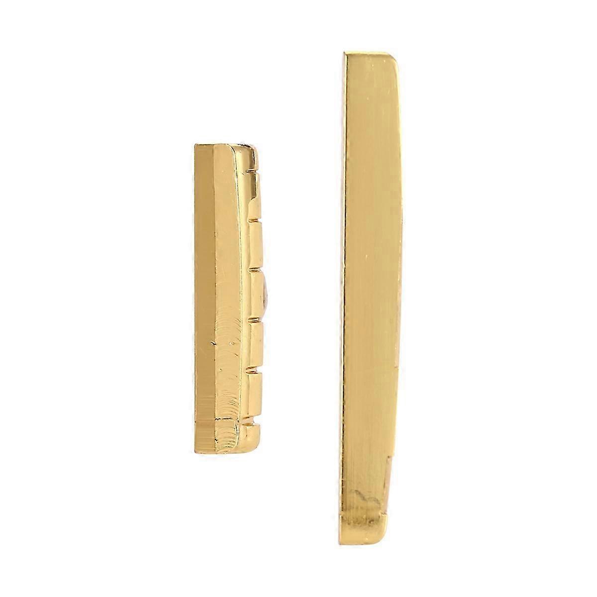 Brass 6 String Acoustic Guitar Bridge Nut and Saddle