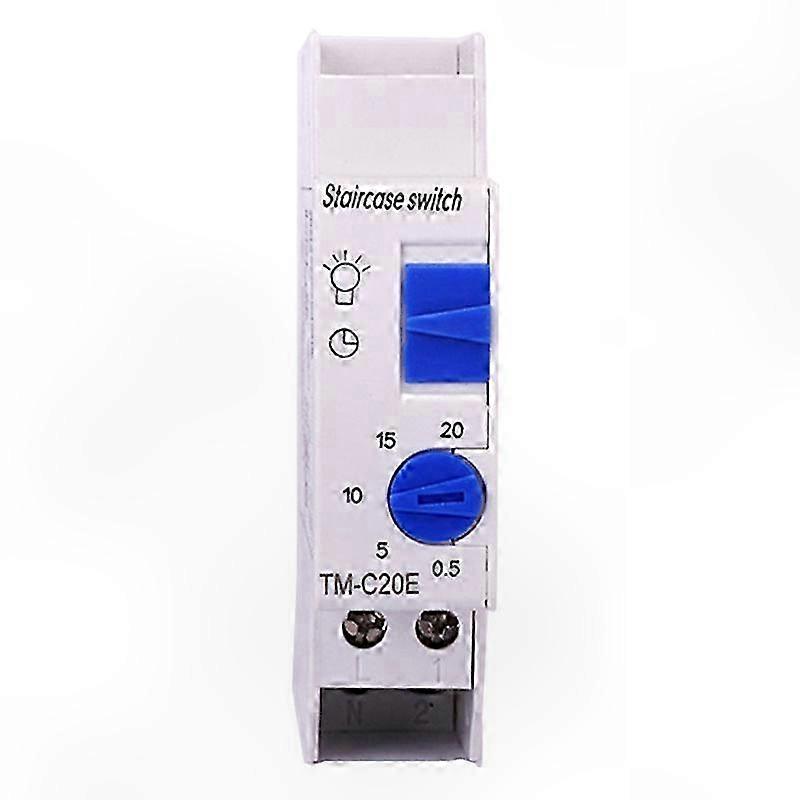 20-Minute Stair Light Timer Switch with Delay Function, DHC Relay and Normally Open Contact for Lighting Control
