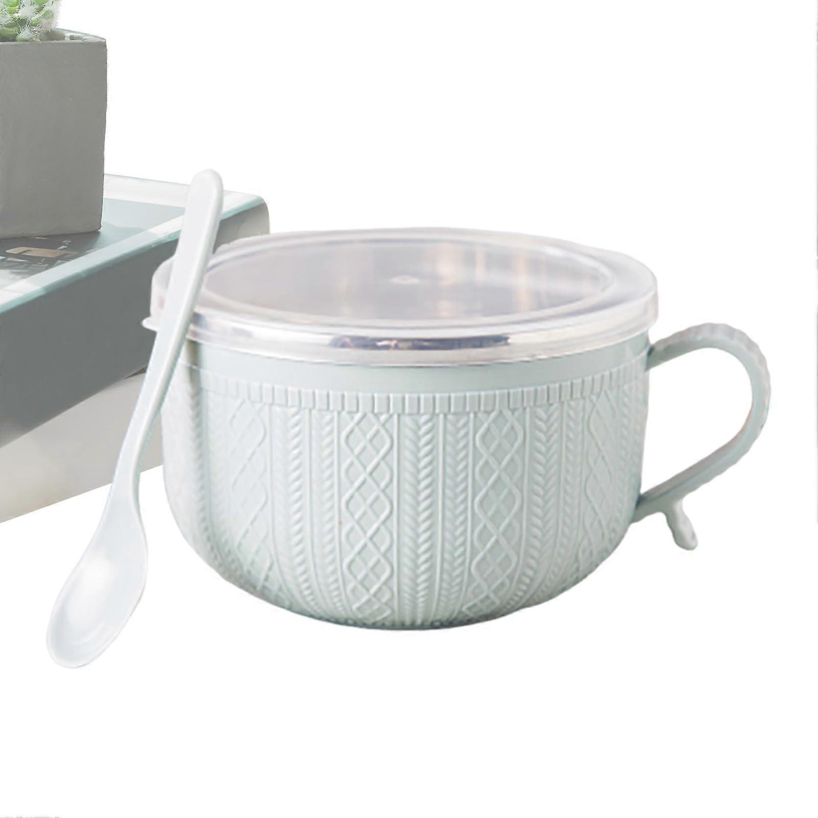 25oz Microwave Safe Soup Mug with Lid, Large Ceramic Cup for Hot and Cold Drinks, Stackable Design