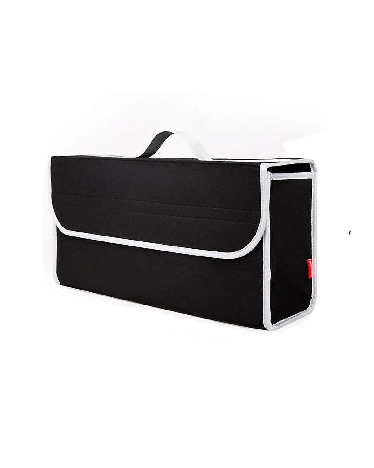 Waterproof Heavy Duty Foldable Car Trunk Organizer with Adjustable Compartments, Black 50cm