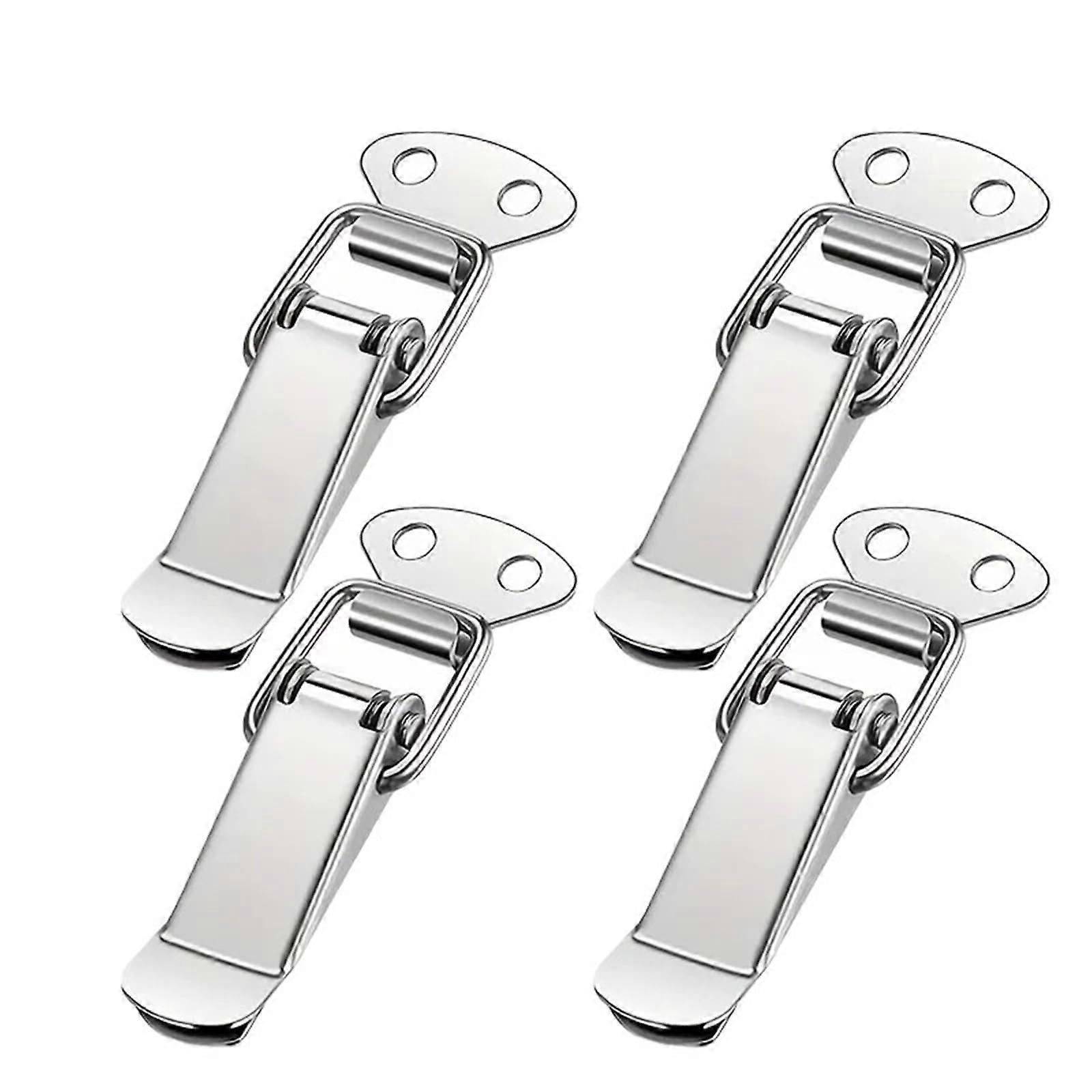 Stainless Steel Toggle Latch 8pc Spring Loaded Clip Secure Lock for Toolbox and Leather Box
