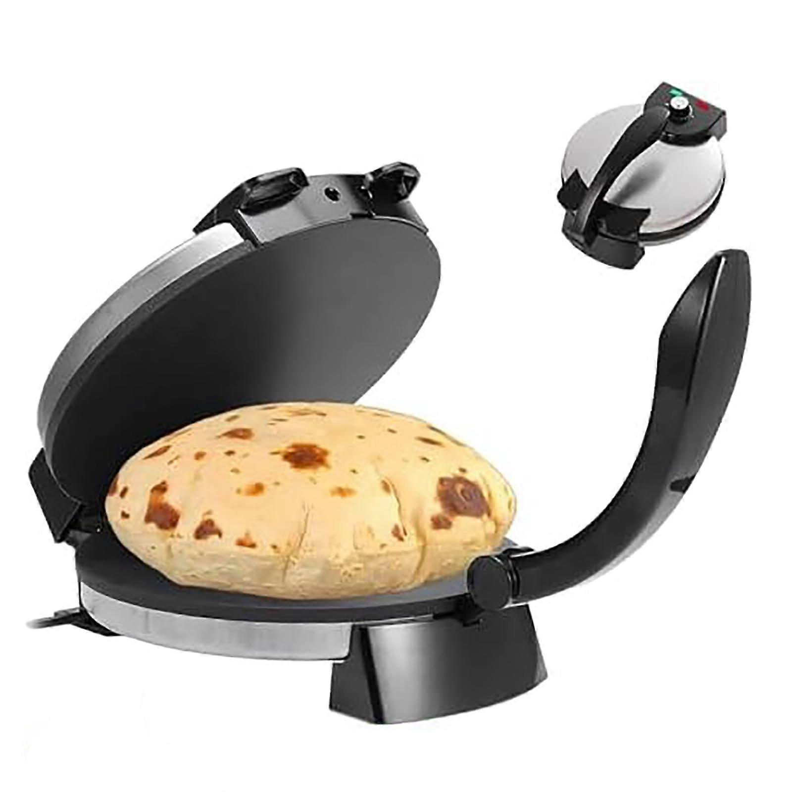 Electric Tortilla Maker 12Inch NonStick Plates with Adjustable Temperature and DoubleSided Heating