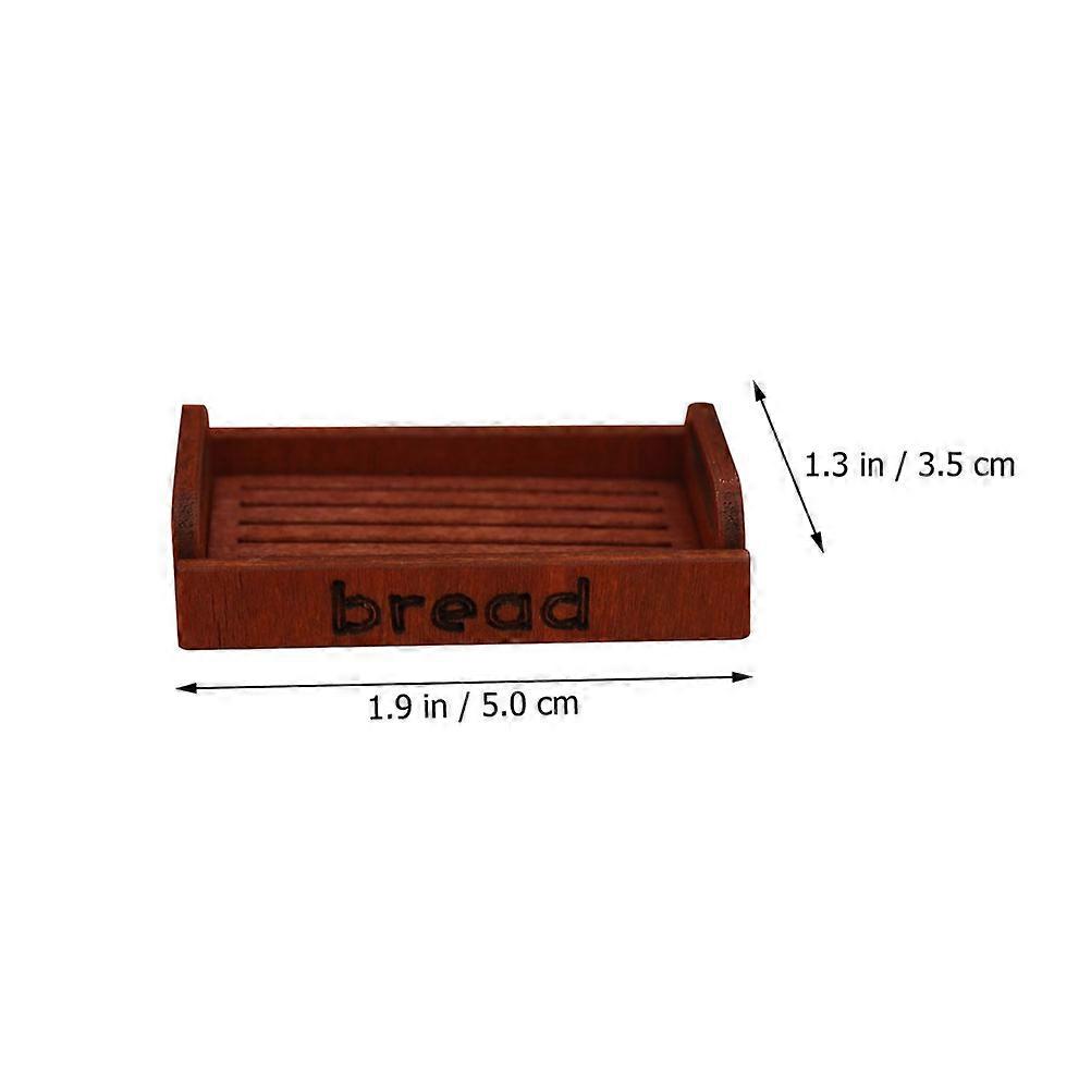 Small Bread Basket Miniature Baskets Mini Toy For Doll House Diy Decorating 2Pcs