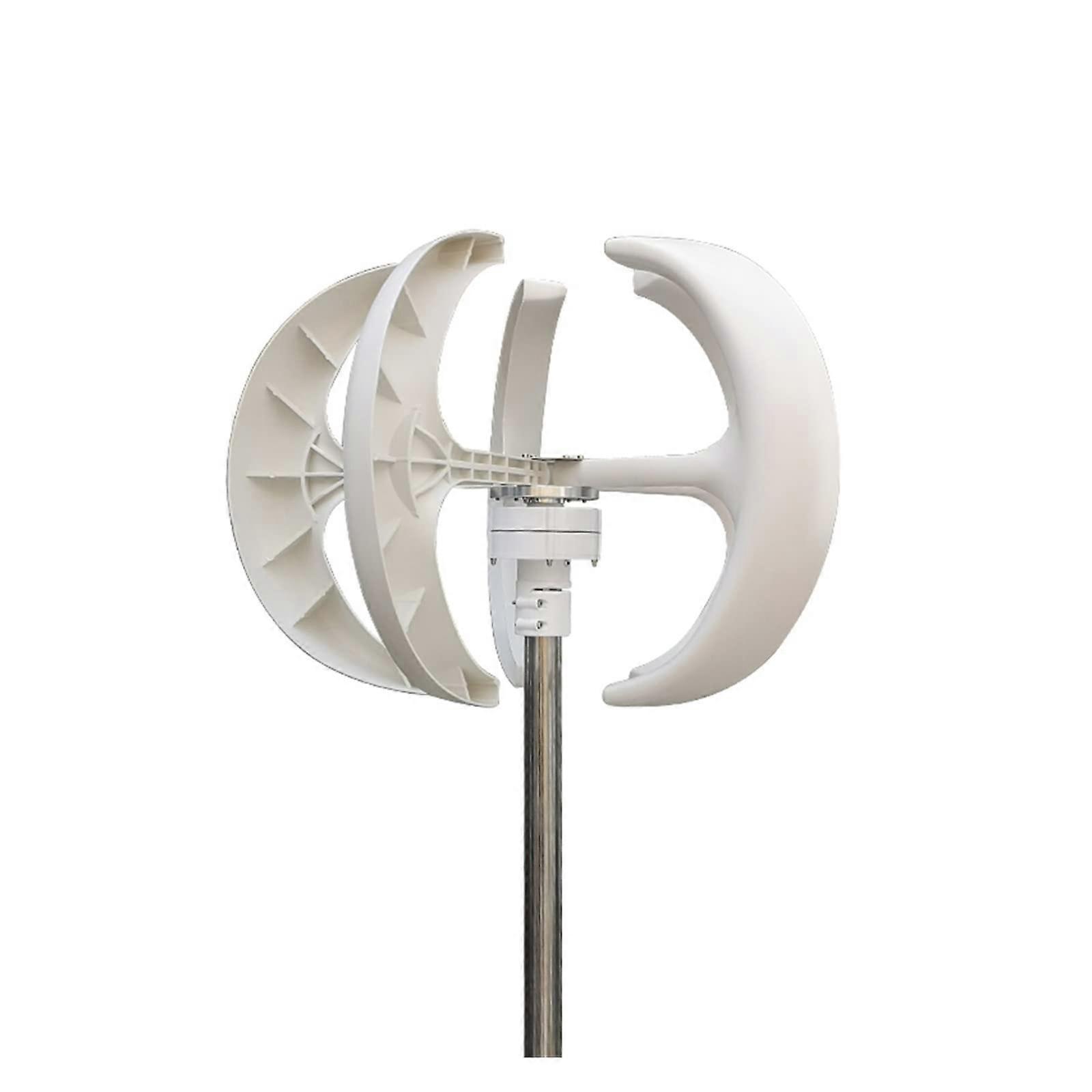 Vertical Axis Wind Turbine 12V Generator  Conversion Efficiency Low Wind Start Off Grid Power System White