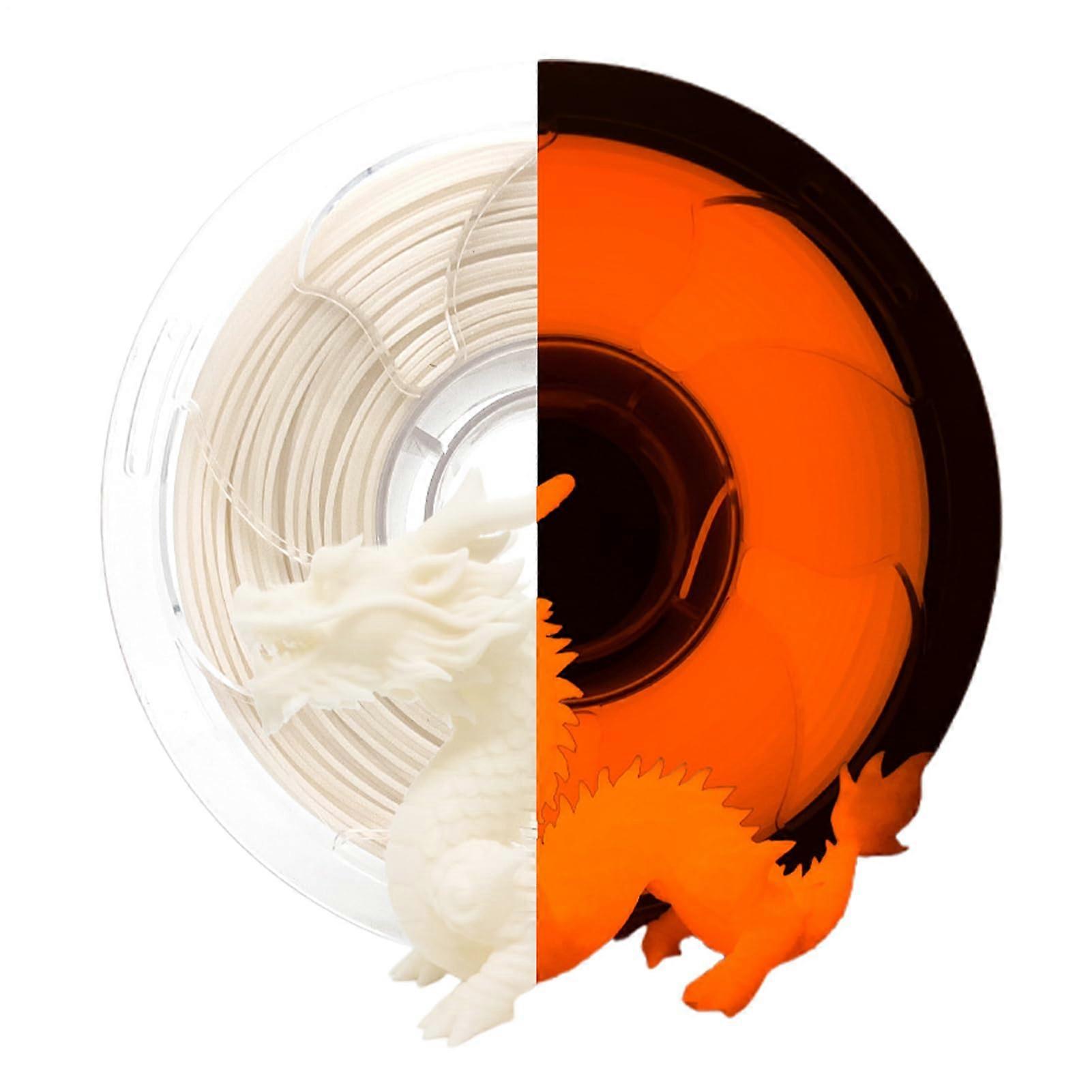 Rainbow PLA Filament with Enchanting Glow, Silk Gradient Color Changing Spool for 3D Printing